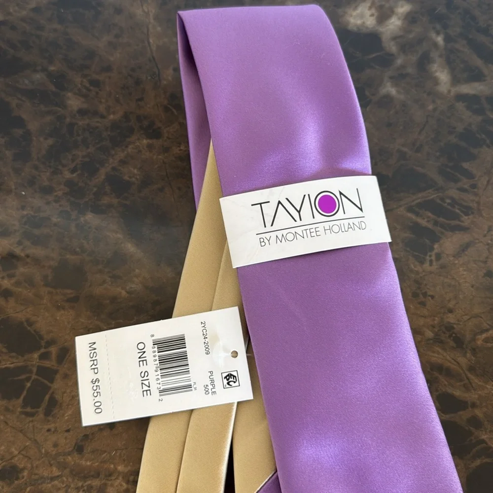 New! Tayion Purple and Gold Men’s Tie